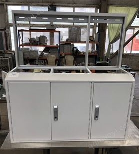 QH589不锈钢喷塑柜子定做加工 乾昊按图设计生产采血工作台 加工非标不锈钢展示柜