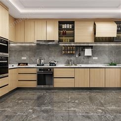 全屋定制整体橱柜厨房柜经济型家用石英石台面碗柜一体