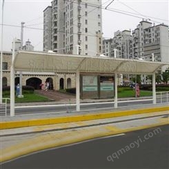 源卡多 智能公交站台 现代城市公交候车亭 制作公交站台膜结构