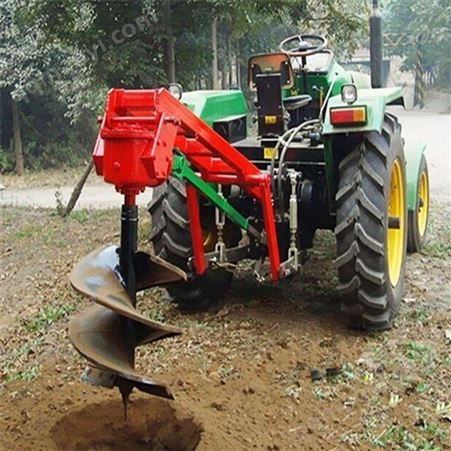 拖拉机带动挖坑机车载式林业植树地钻电线杆用