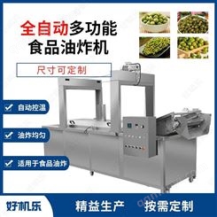好机乐食品机械 豌豆油炸生产线 豌豆油炸机 全自动豌豆油炸设备