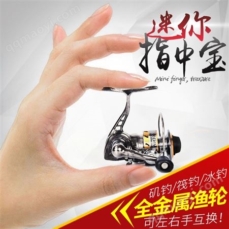小鱼轮迷你超小不锈钢全金属渔线轮筏钓冰钓矶竿轮路亚纺车轮