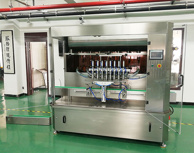 星火全自动辣椒酱灌装机展示